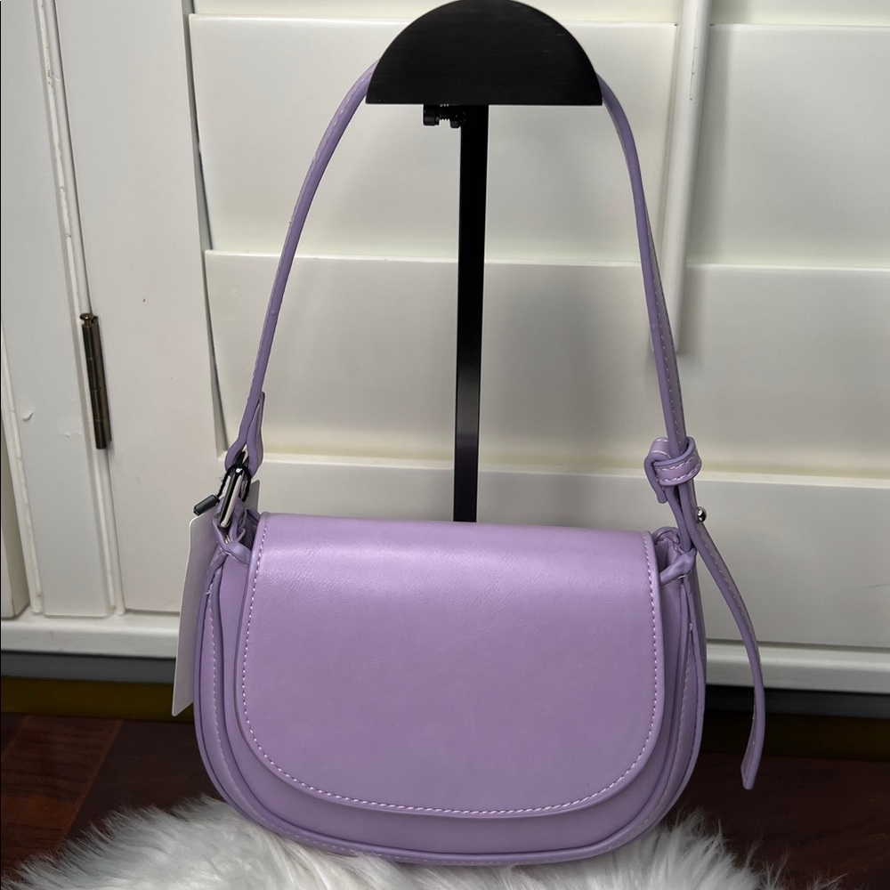 NWT Mango Lavender Shoulder Bag perfect for spring and summer - Picture 2 of 15